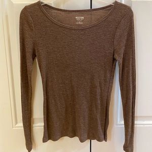 Mossimo supply co. Ribbed long sleeve shirt, brown
